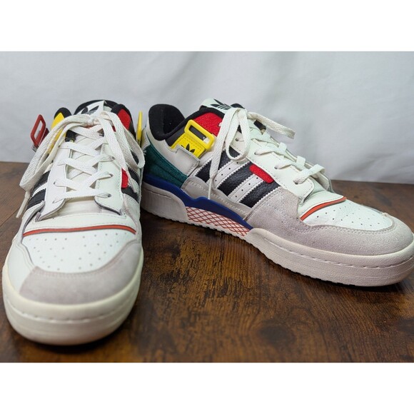 Adidas Mens Forum Exhibit Low White Multi-color Sneakers Shoes GW9629 Size 11 main image 4